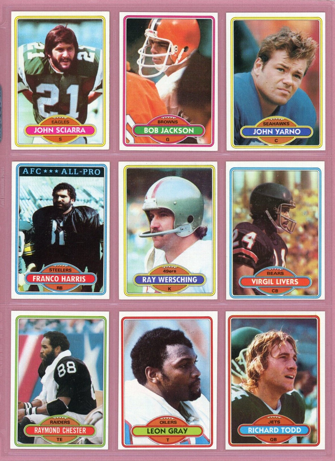 1980 Topps Complete Set of 528 Football Cards Ex/Mt - NM