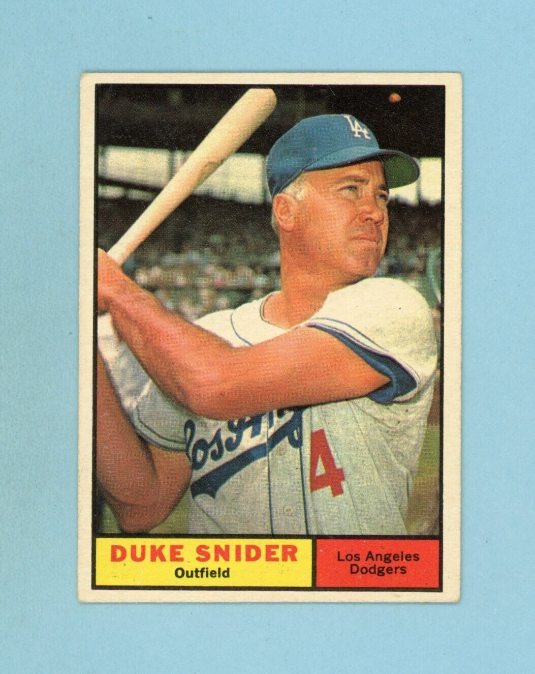 1961 Topps #443 Duke Snider Los Angeles Dodgers Baseball Card EX