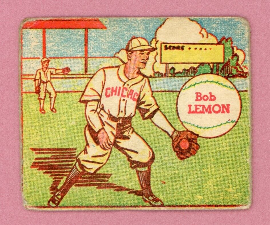 1949 M.P. & Co. #119 Bob Lemon Cleveland Indians Baseball Card VG light w/c