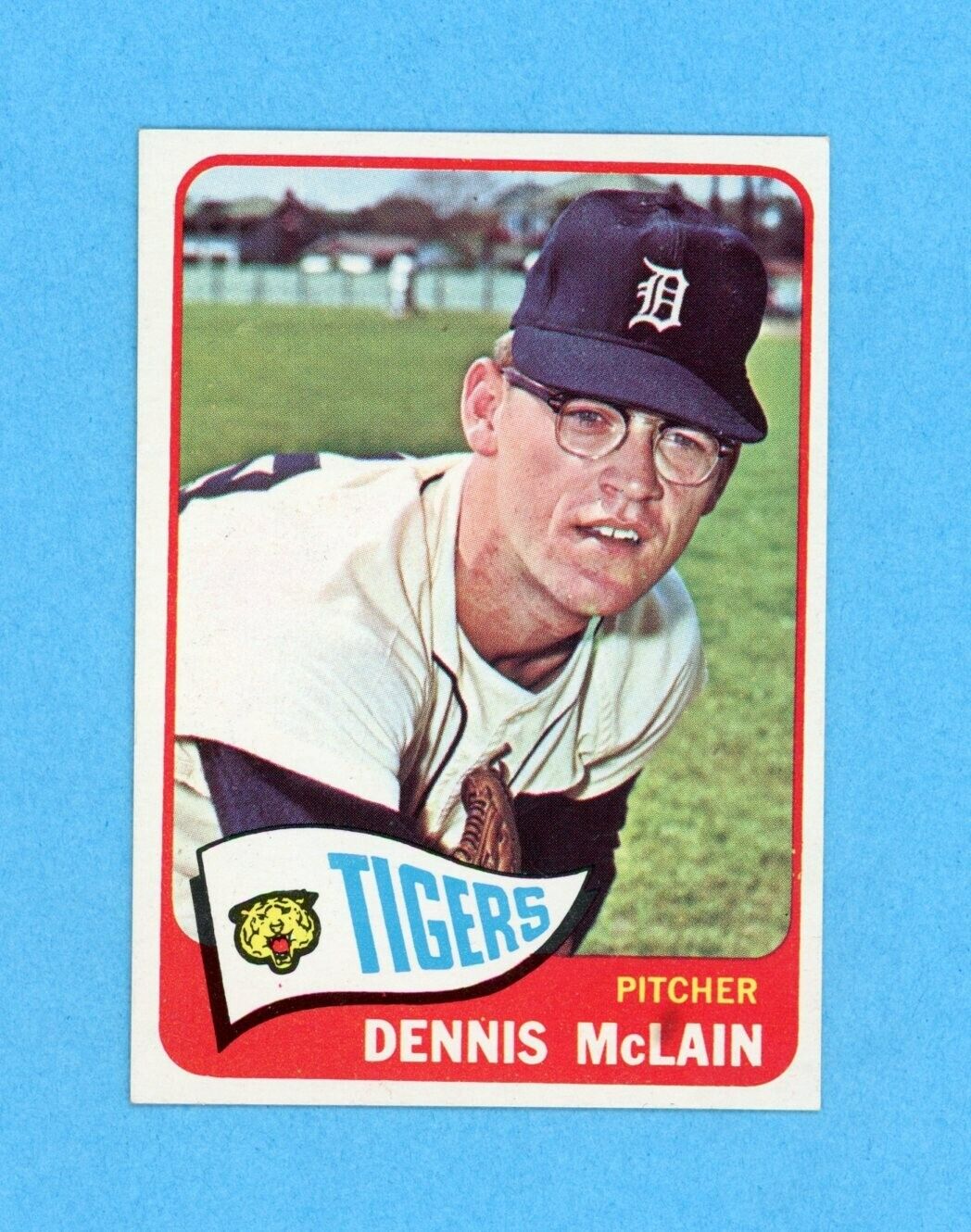 1965 Topps #236 Denny McLain Detroit Tigers Rookie Baseball Card NM stain