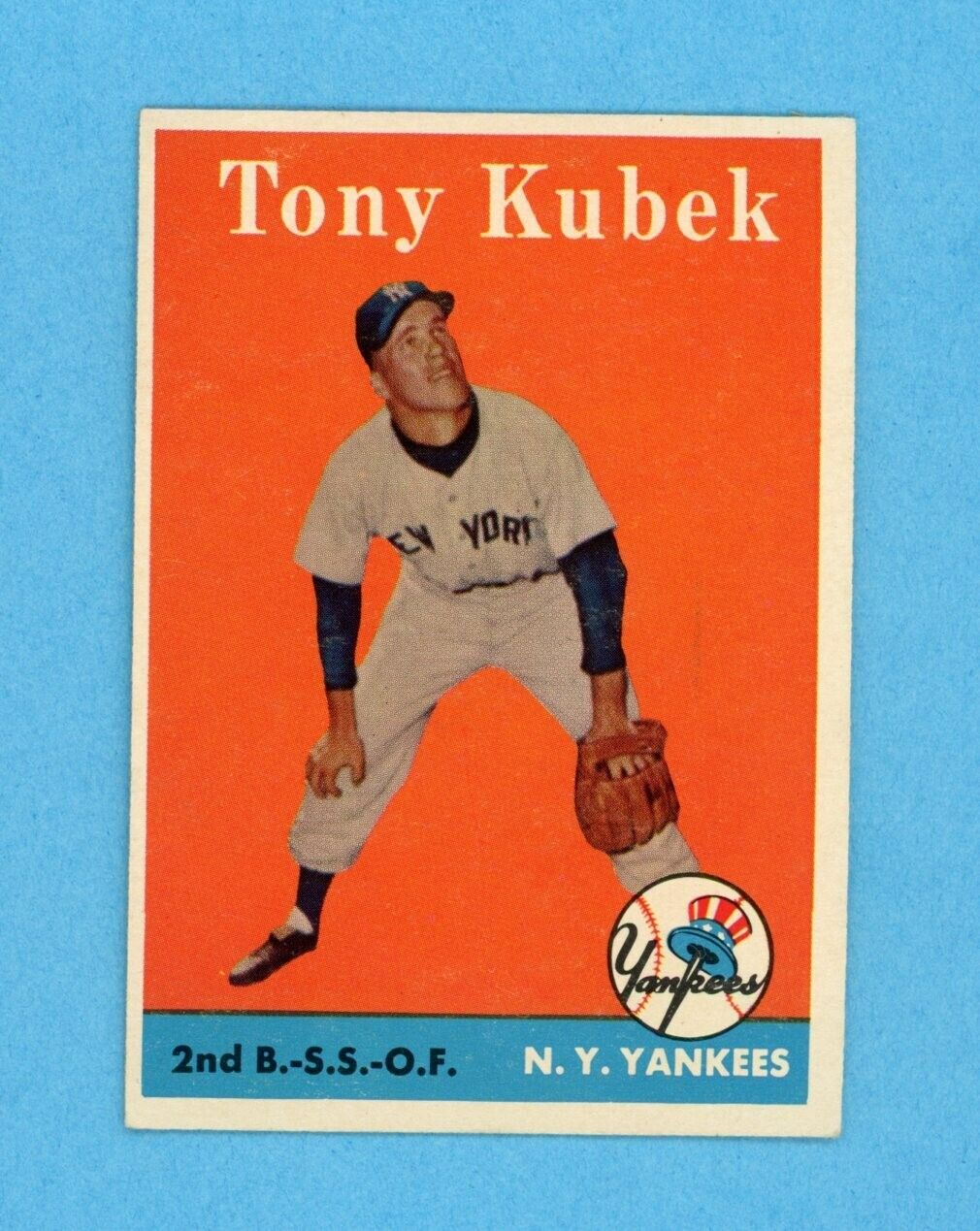 1958 Topps #393 Tony Kubek New York Yankees Baseball Card EX+