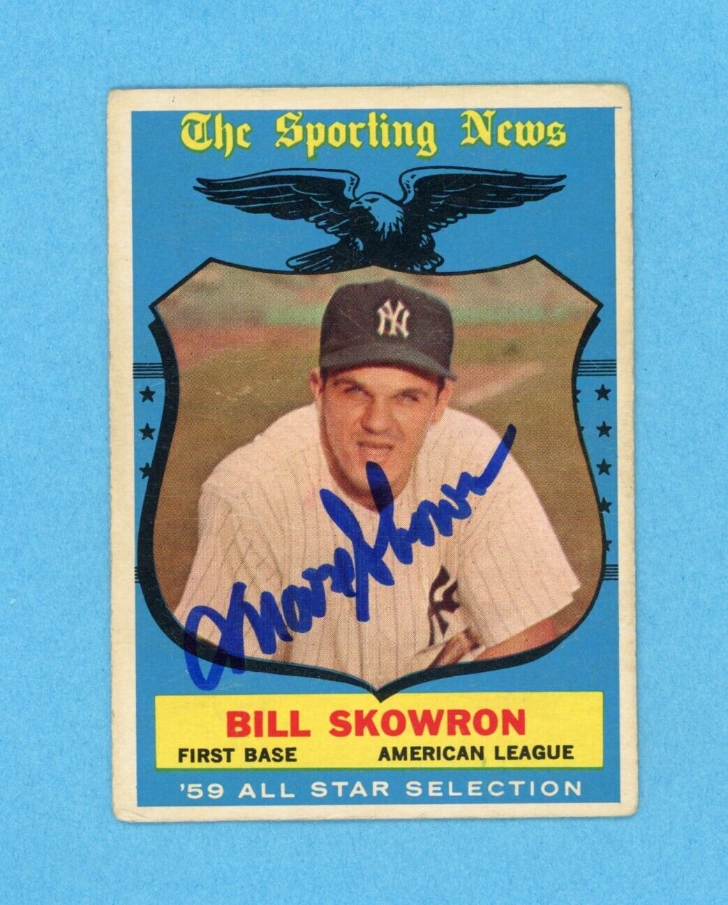 Bill Skowron Signed 1959 Topps TSN All Star Card #554 • Auto with B&E Hologram