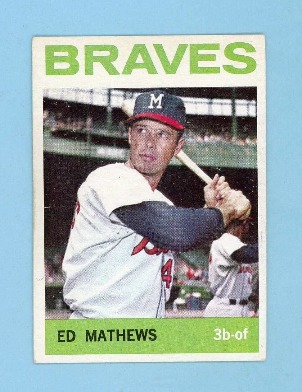 1964 Topps #35 Ed Mathews Milwaukee Braves Baseball Card EX ap lsue