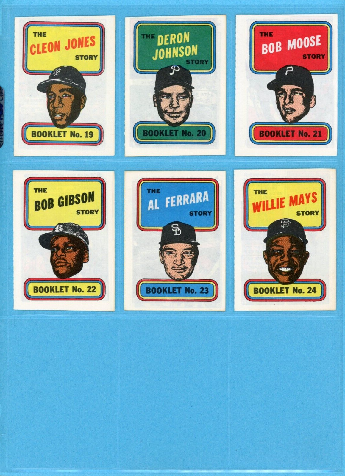 1970 Topps Story Booklets Complete Set of 24 Baseball Card Insert