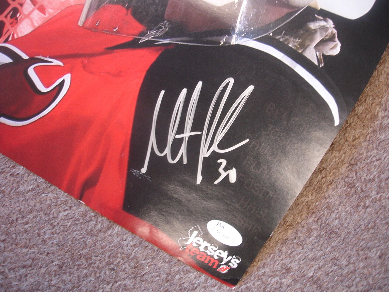 Martin Brodeur New Jersey Devils Autographed 13" x 20" Giveaway Poster - JSA 