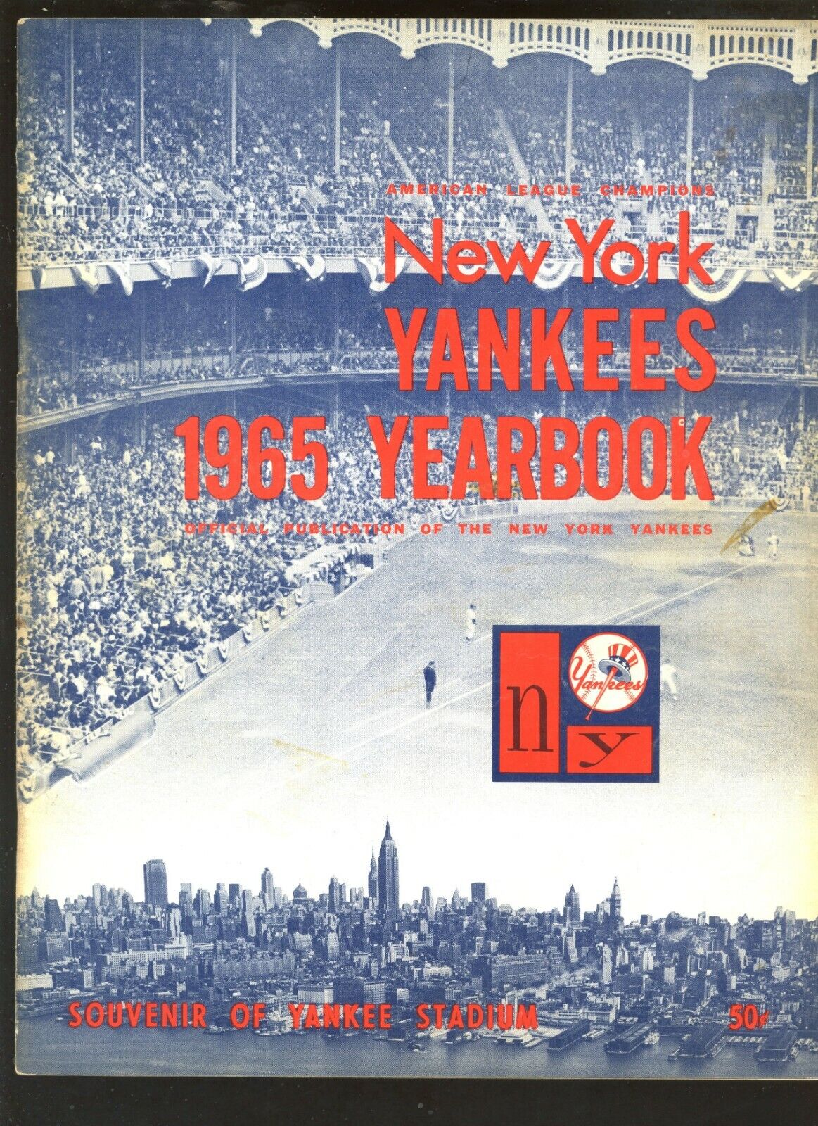 1965 MLB Baseball New York Yankees Yearbook EX