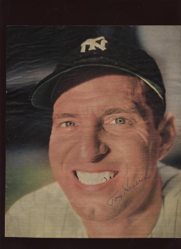 Tom Henrich New York Yankees Auto Photo B & E Holo