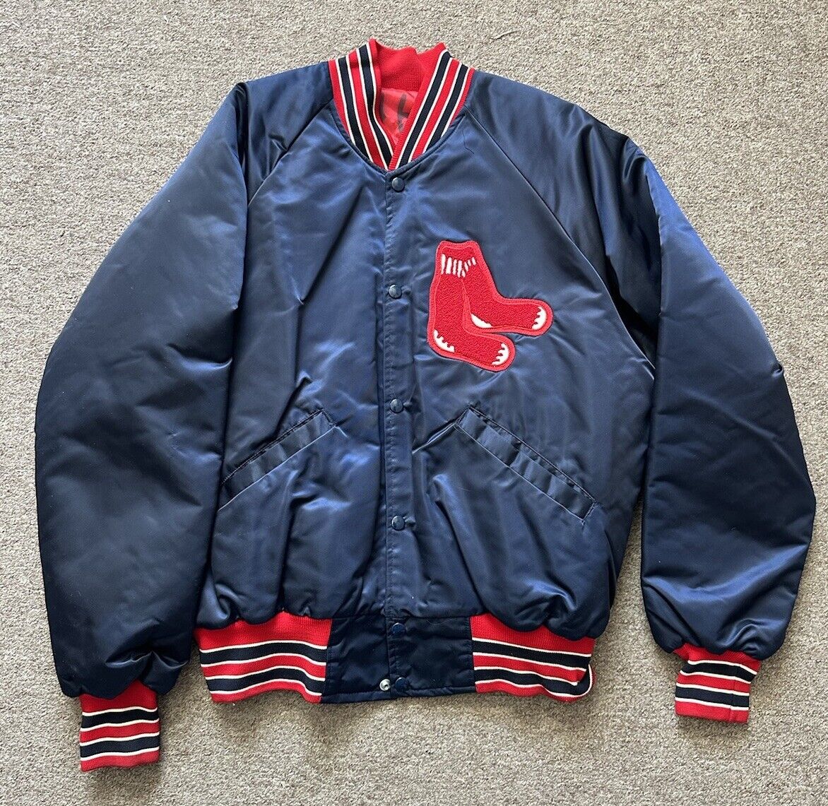 1970’s Boston Red Sox Game Used Nylon Players Jacket #46 - approx. size XL