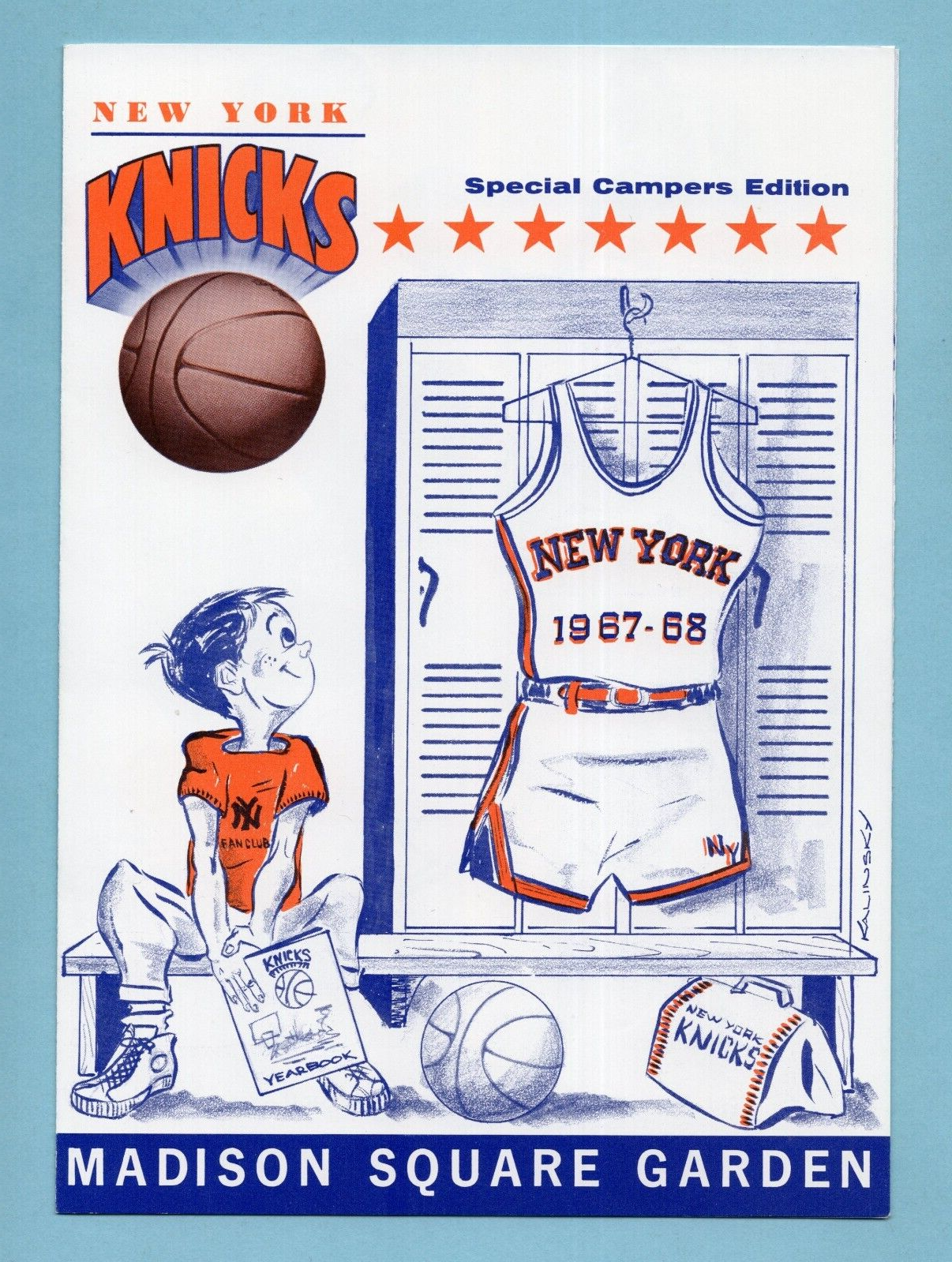 1967-68 New York Knicks Special Campers Edition Newsletter Walt Frazier Rookie