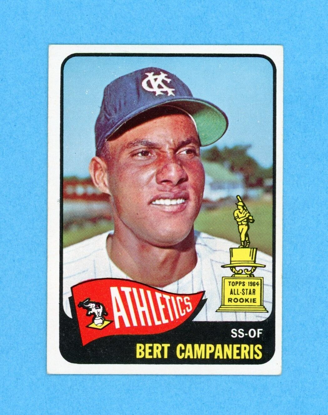 1965 Topps #266 Bert Campaneris KC Athletics Rookie Baseball Card EX+-Ex/Mt