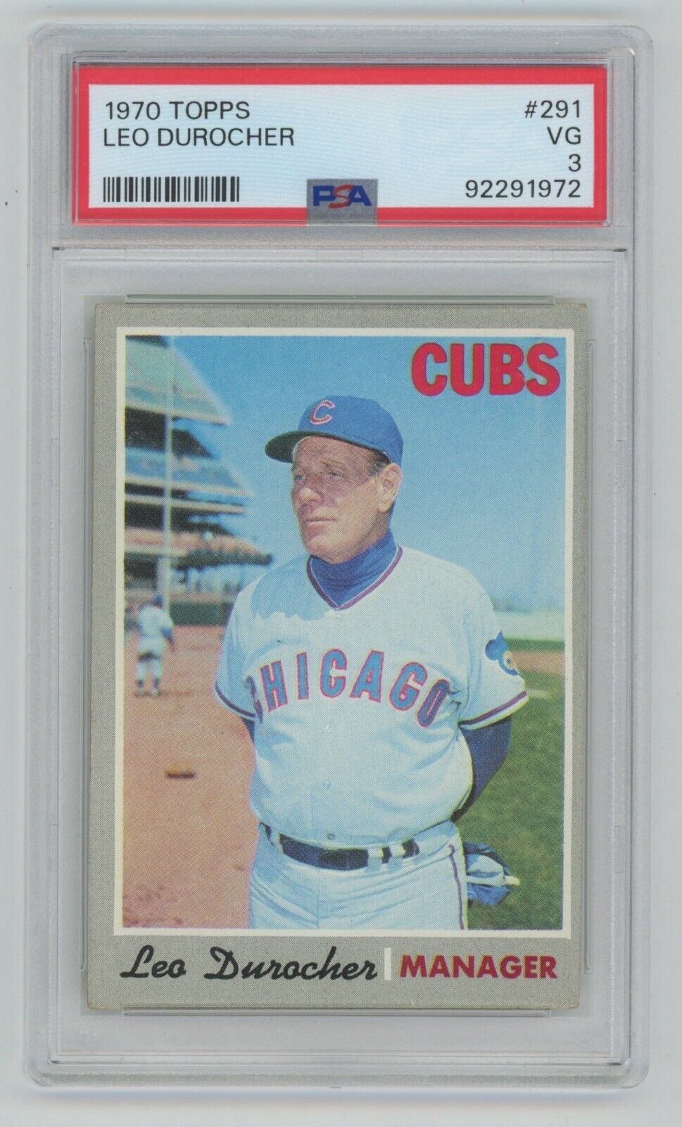 Leo Durocher • 1970 Topps #291 • PSA 3 VG