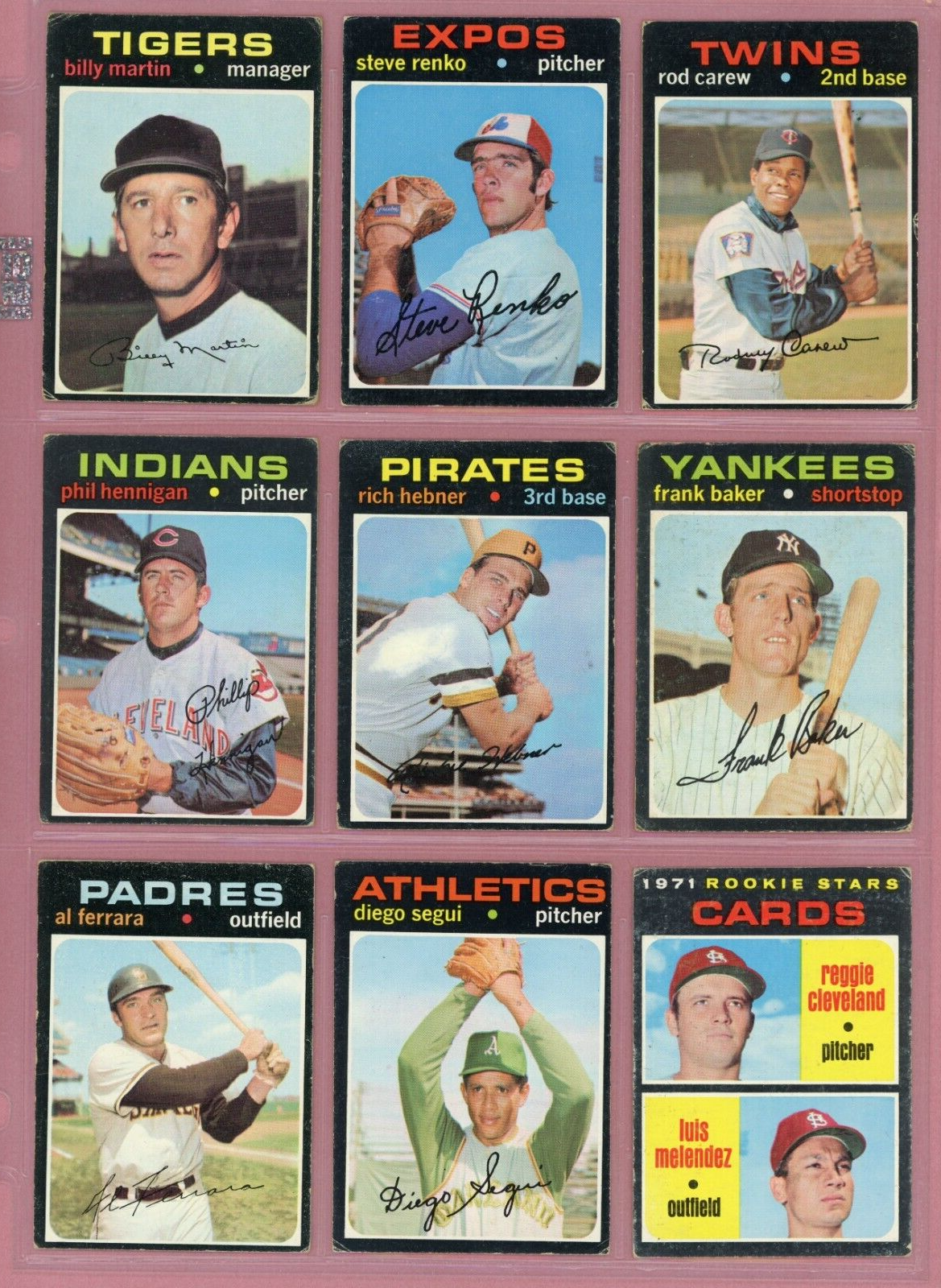 1971 Topps Starter Set Lot of 520 Diff Baseball Cards Series 1 thru 4 VG - VG+