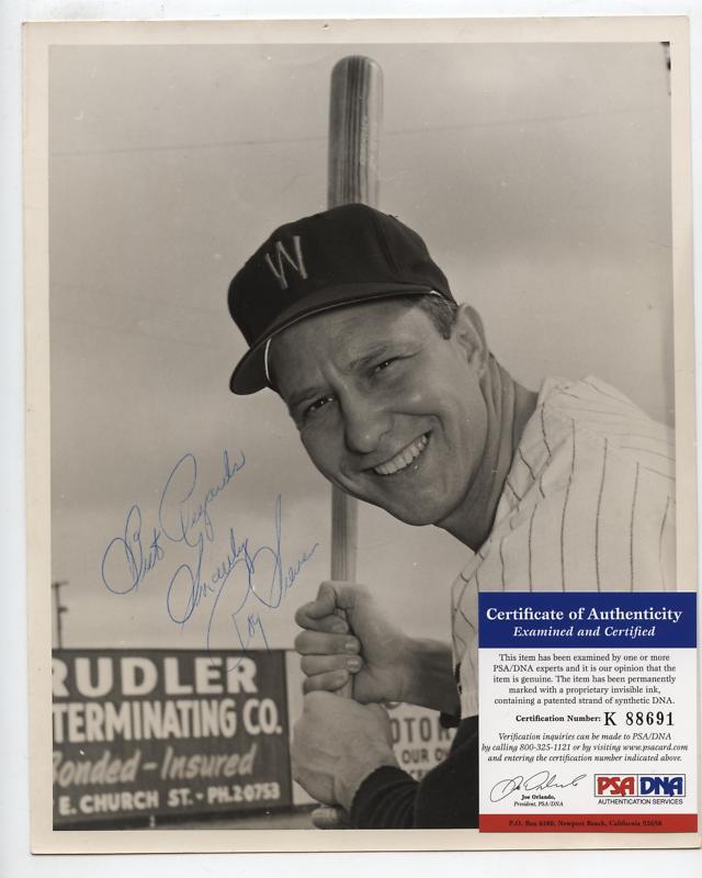 Wingfield Senators Photo Roy Sievers Signed PSA/DNA