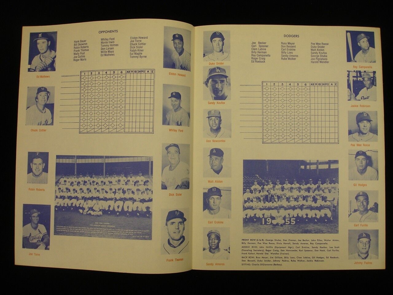 August 23rd, 1980 Oldtimers Game @ Shea Stadium Scorecard - Snider & Mays Cover