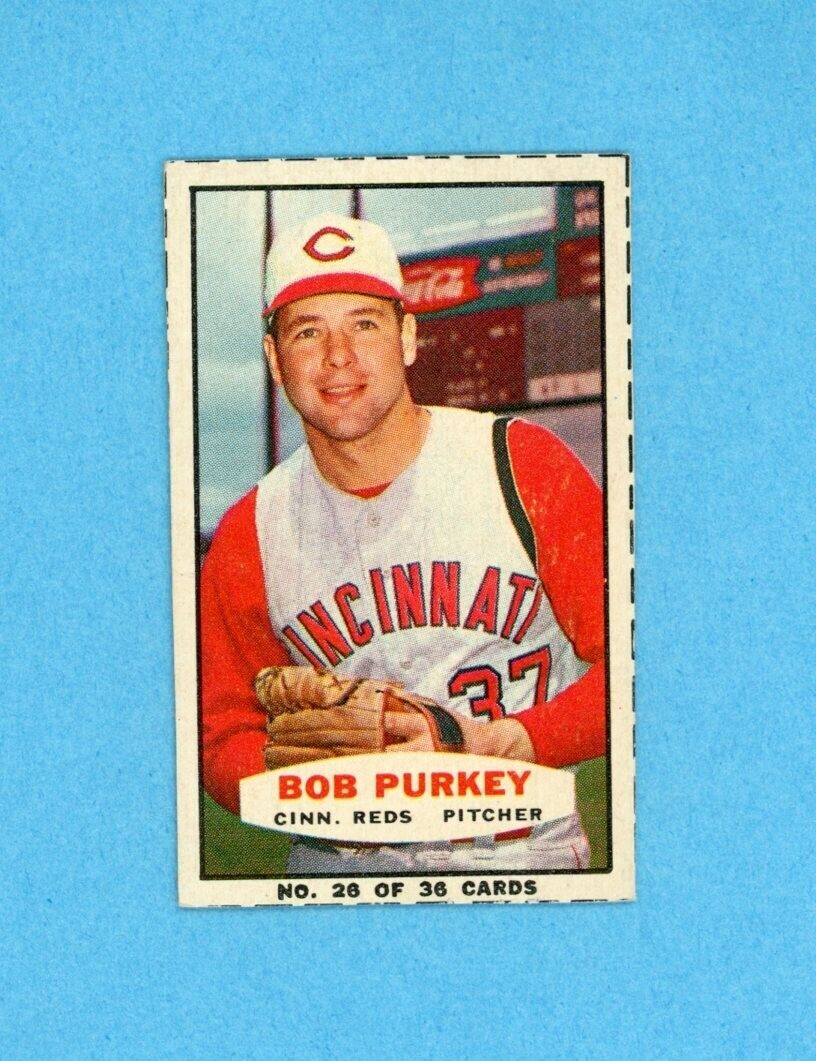 1963 Bazooka #26 Bob Purkey Cincinnati Reds Baseball Card