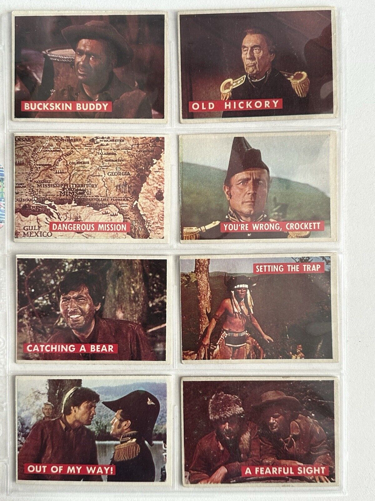 1956 Topps Davy Crockett Non-Sports Complete Green Backs Set of 80 VG-EX/EX