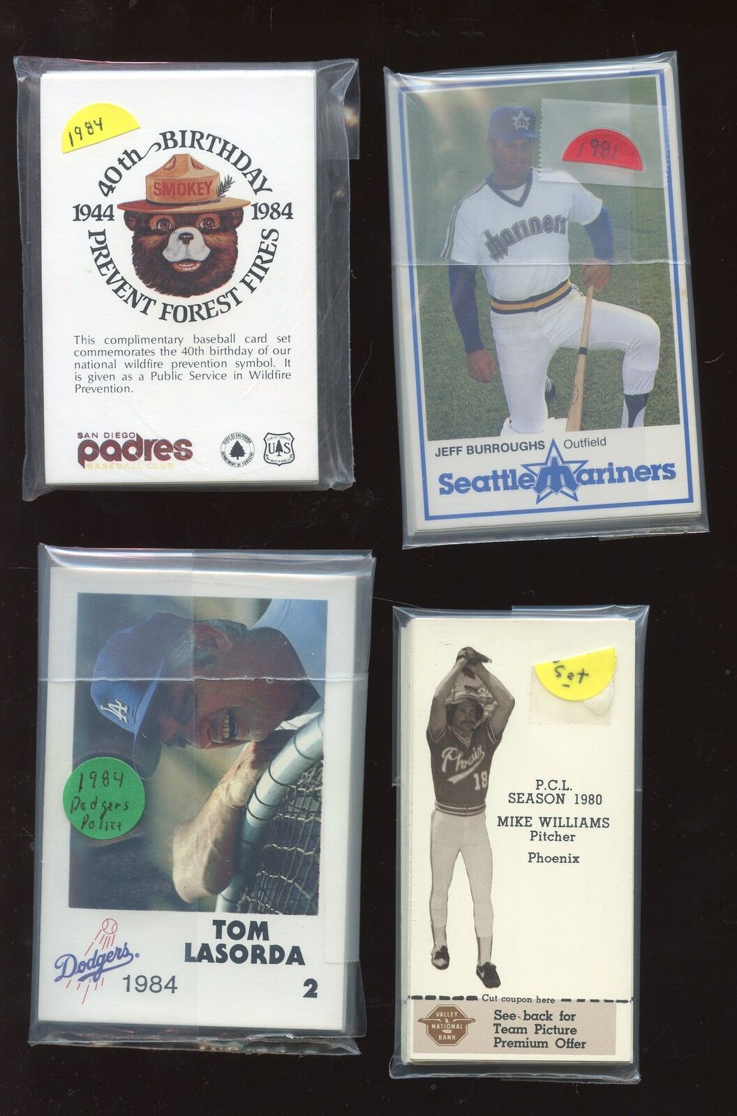 1980/84 Baseball Card Regional Sets 4 Different NM/MT