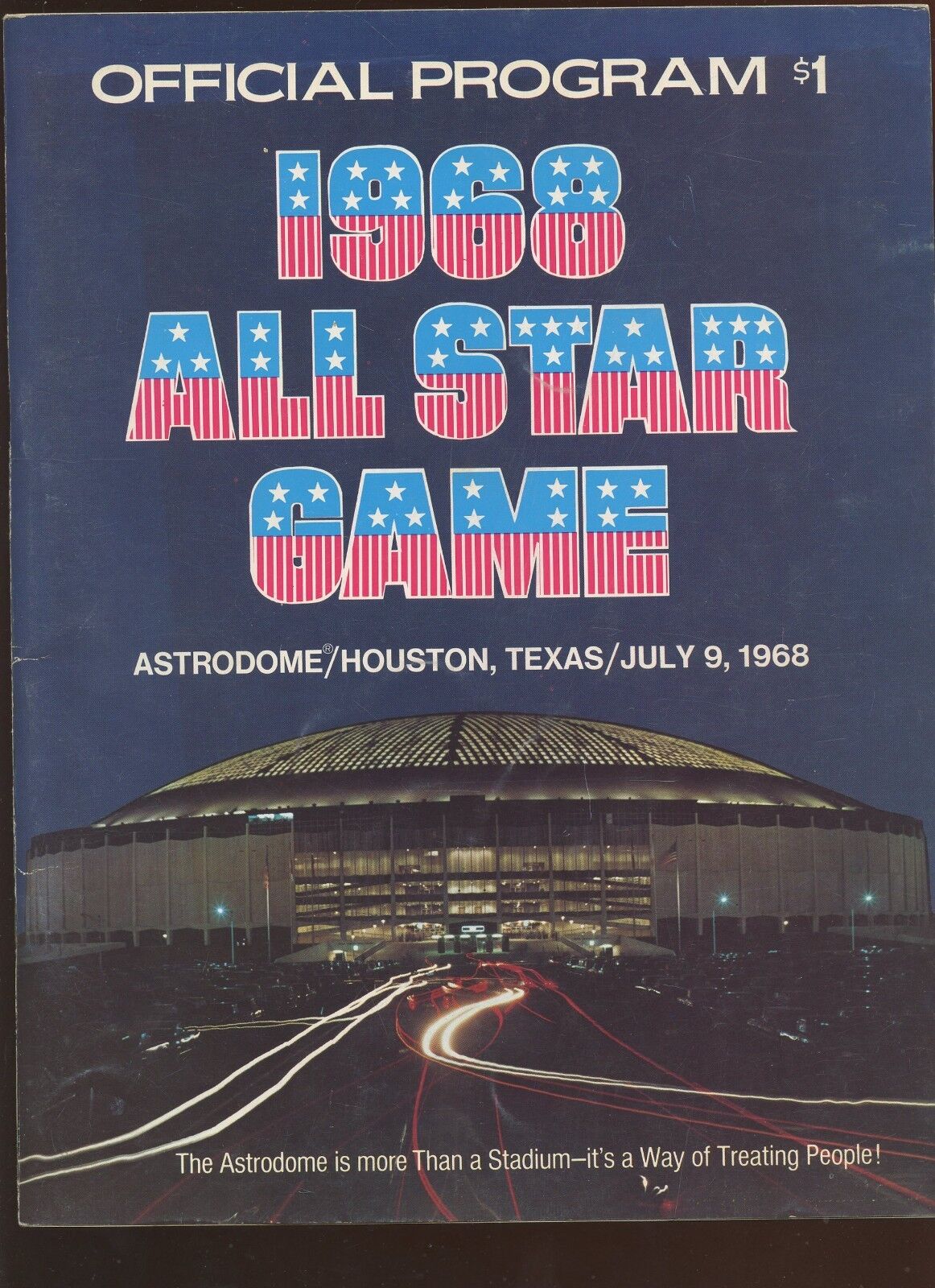 1968 MLB All Star Game Program at Houston Astros EX+