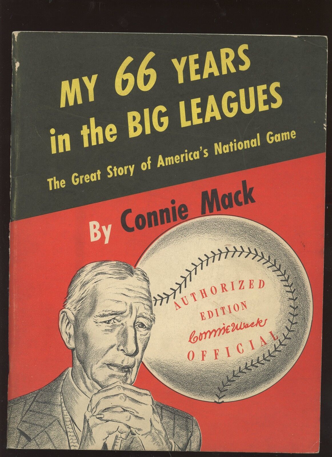 1950 My 66 Years in the Big Leagues Connie Mack Book EX