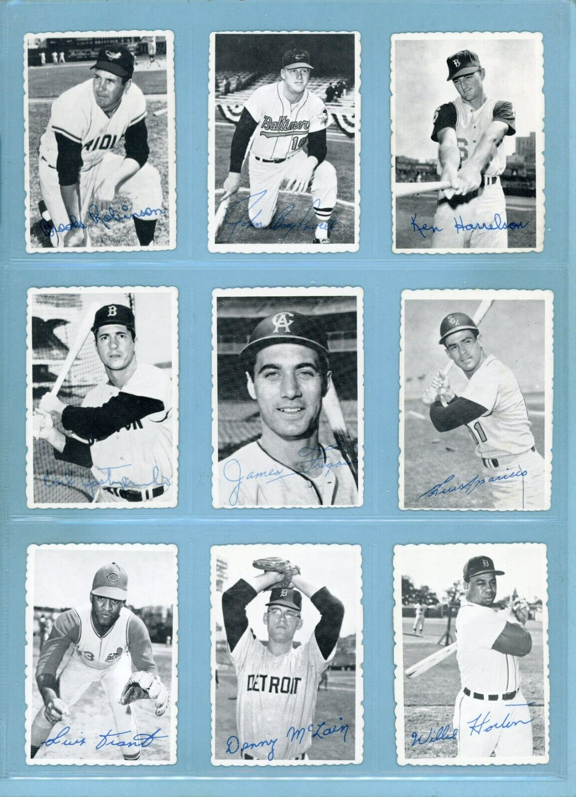 1969 Topps Deckle Edge Complete Set of 33 + 1 Variation Baseball Cards Ex/Mt