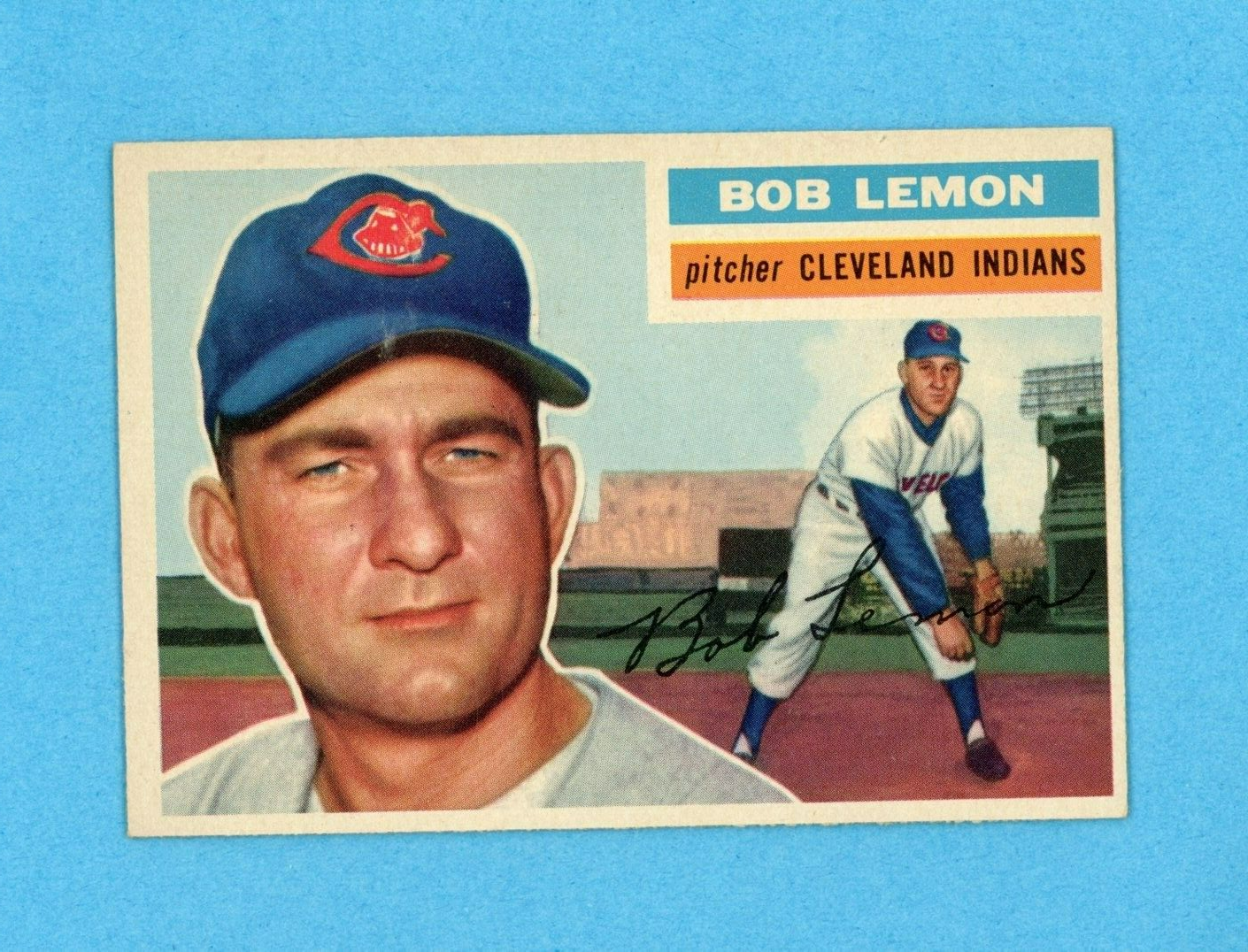 1956 Topps #255 Bob Lemon Cleveland Indians Baseball Card NM