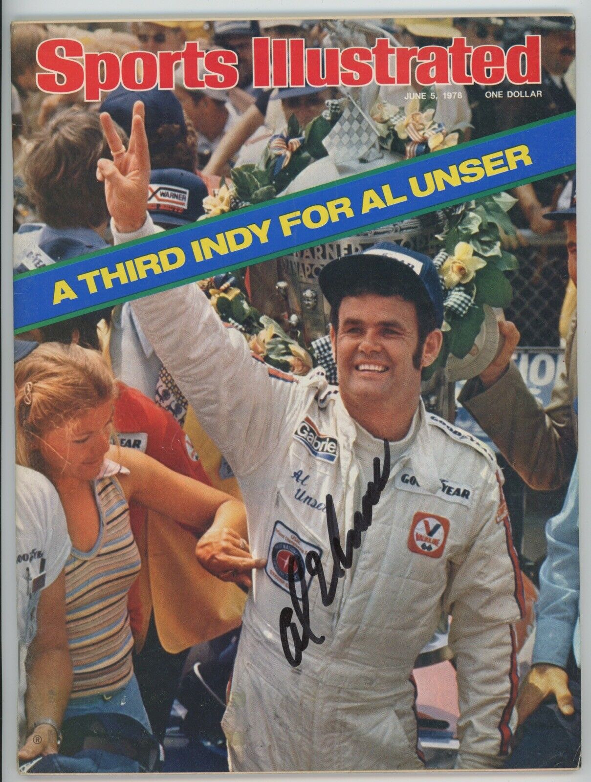 Al Unser Signed June 5, 1978 Sports Illustrated Auto with B&E Hologram