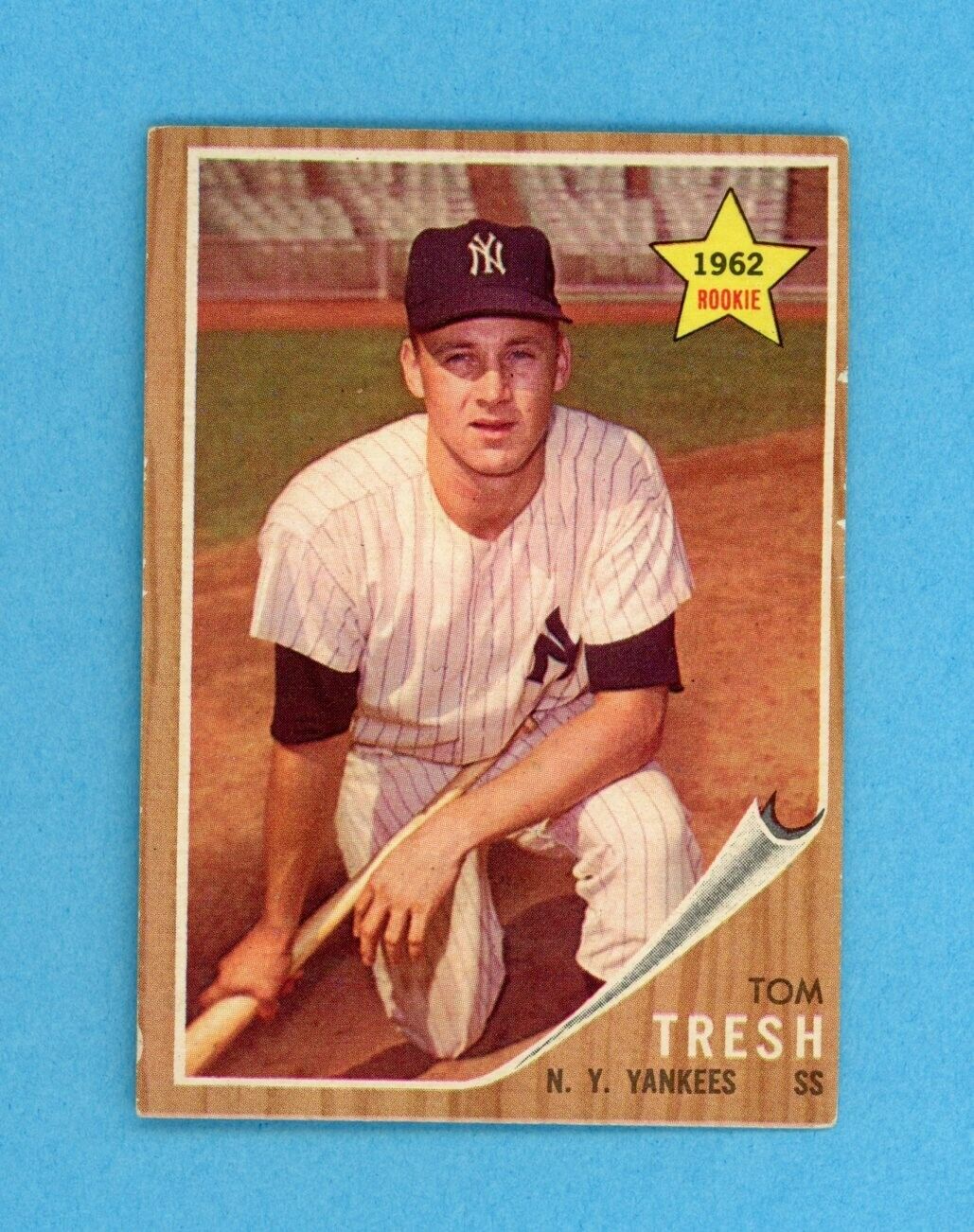 1962 Topps #31 Tom Tresh New York Yankees Rookie Baseball Card EX ap wrks