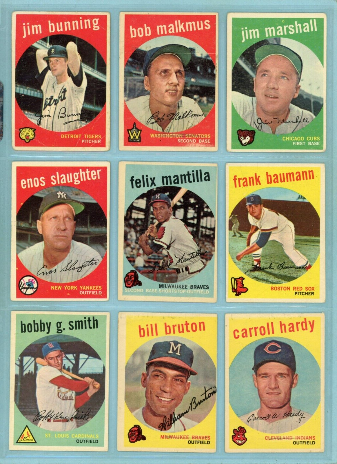 1959 Topps Starter Set Lot of 278 Different Baseball Cards mixed grades p/p f/b