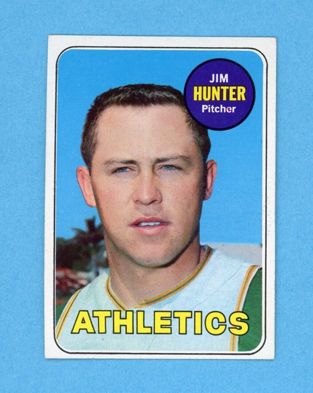 1969 Topps #235 Jim Catfish Hunter Oakland A's Baseball Card Ex/Mt