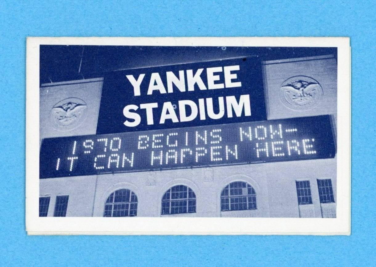 1970 New York Yankees Pocket Schedule