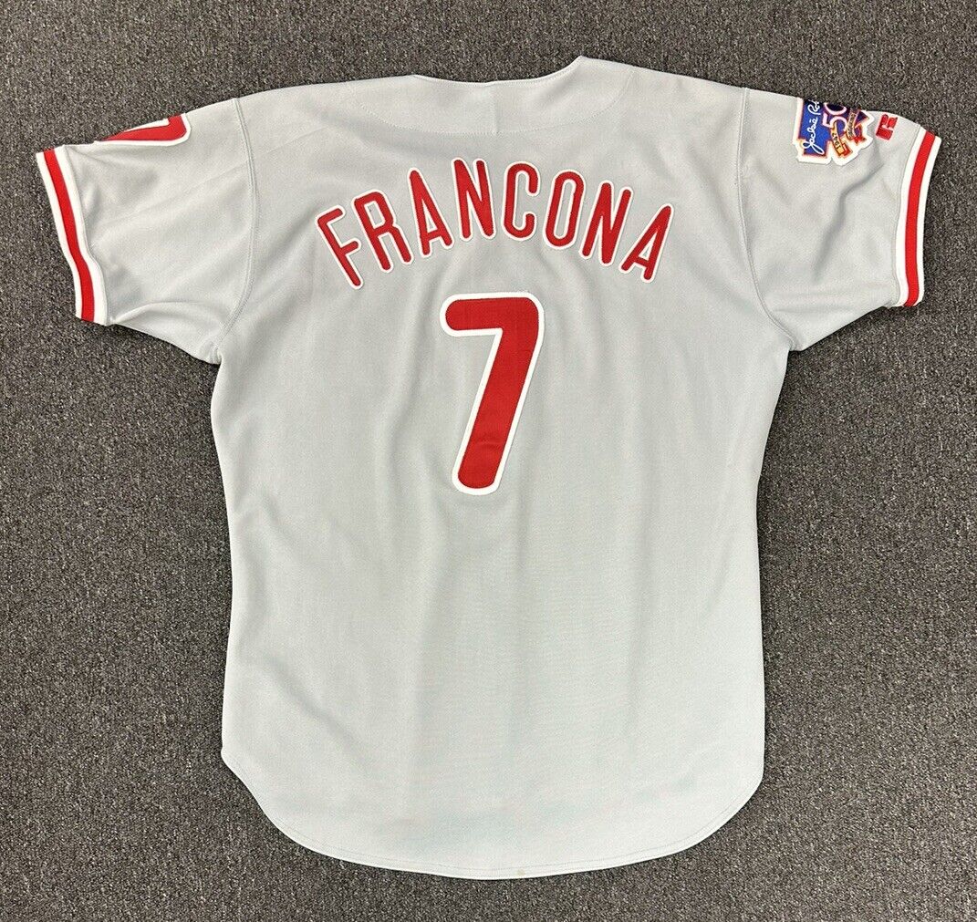 1997 Terry Francona Phillies GAME USED Rookie Manager’s Baseball Jersey #7