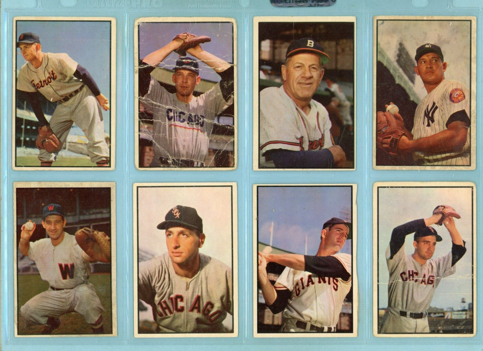 1953 Bowman Color Starter Set Lot of 107 Different Baseball Cards Low Grade