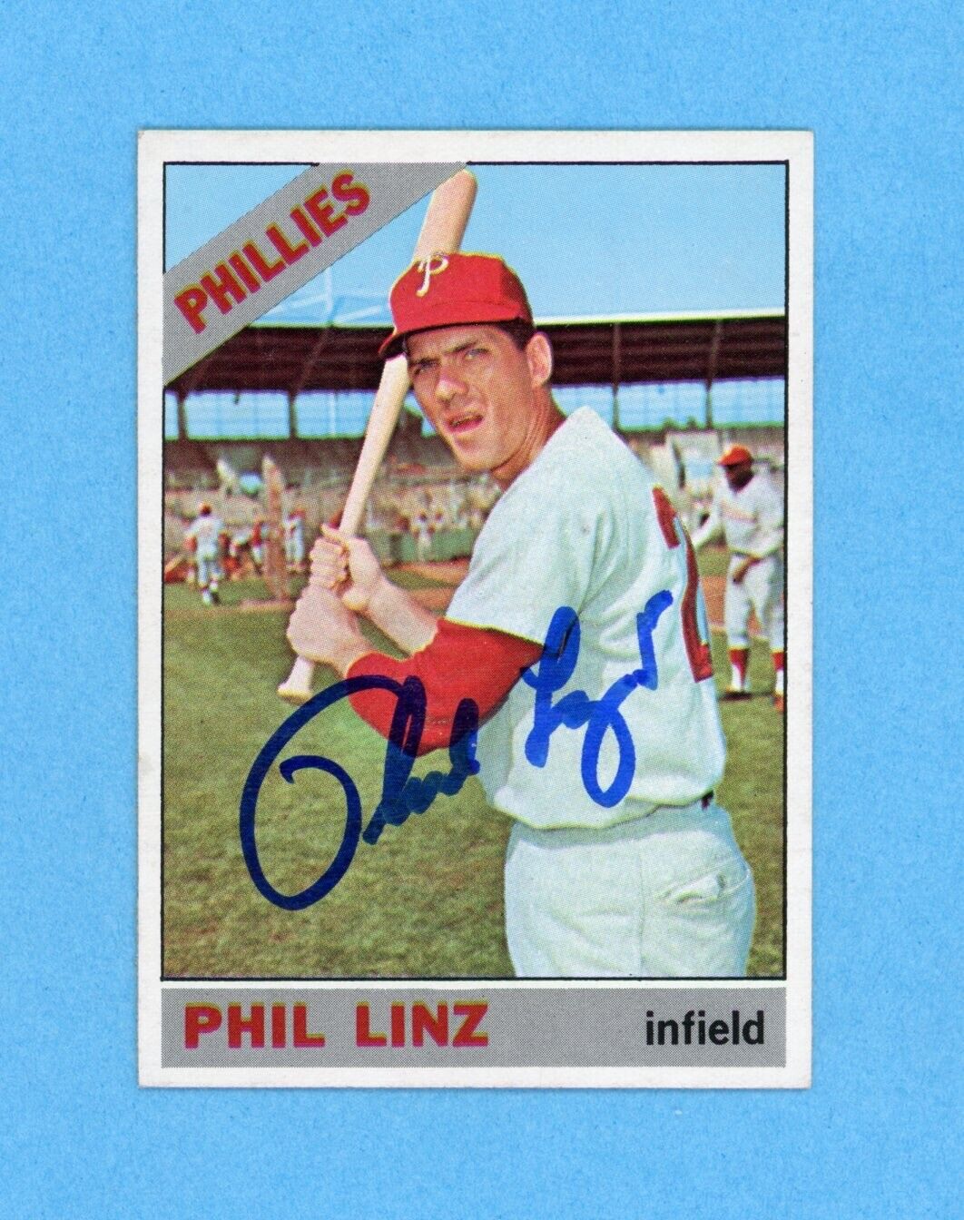 Phil Linz 1966 Topps Signed Card #522 Auto w B&E Hologram