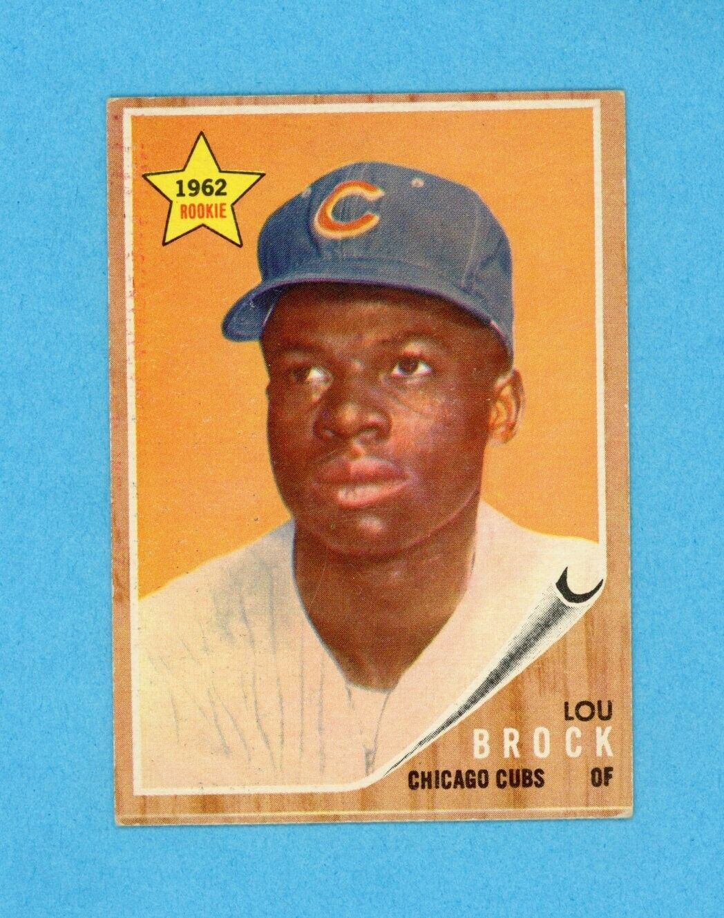 1962 Topps #387 Lou Brock Chicago Cubs Rookie Baseball Card EX