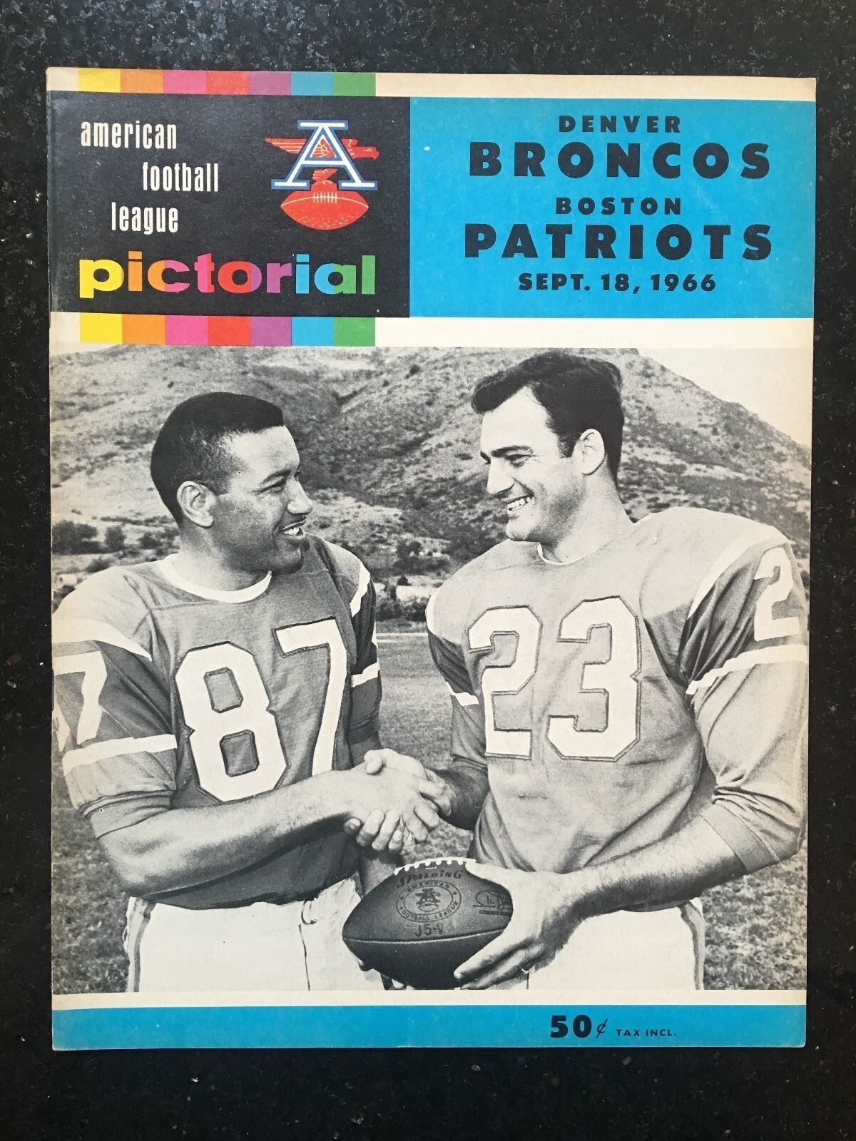 Denver Broncos vs. Boston Patriots September 18, 1966 Football Program