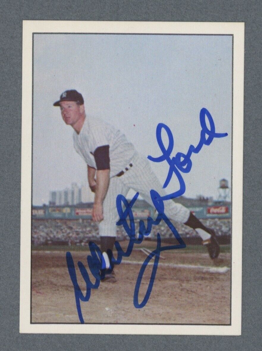 White Ford Yankees Signed 1978 "The 1960s” TCMA Card Auto with B&E Hologram