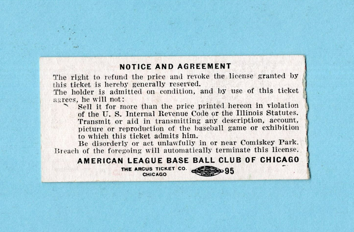 July 13, 1957 Washington Senators vs Chicago White Sox Ticket Stub Nellie Fox