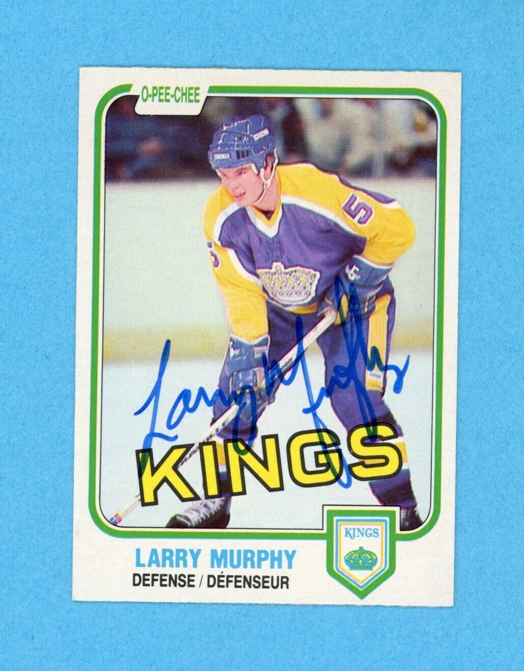 Larry Murphy LA Kings 1981-82 O Pee Chee #148 Autographed Rookie Hockey Card