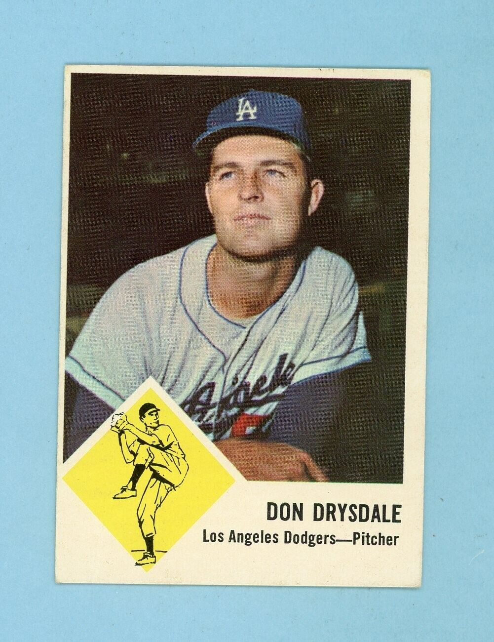 1963 Fleer #41 Don Drysdale Los Angeles Dodgers Baseball Card Ex - Ex+ lwls