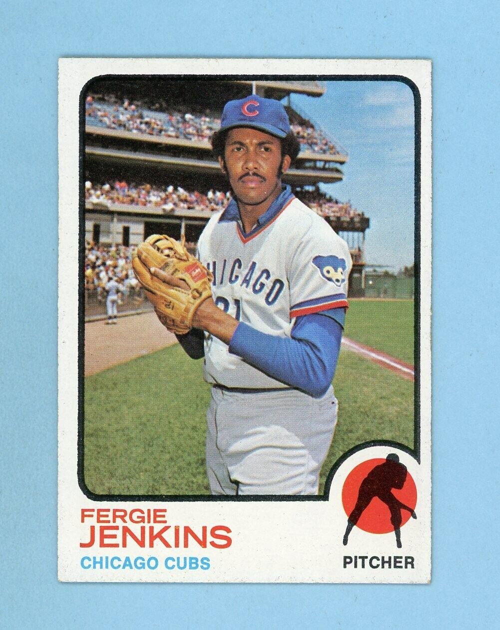 1973 Topps #180 Fergie Jenkins Chicago Cubs Baseball Card NM