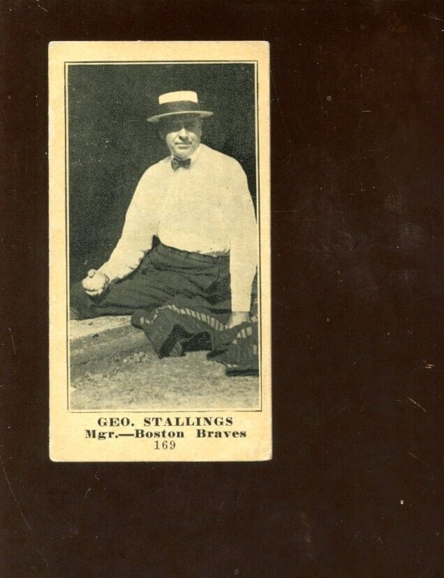 1916 M101-5 Famous-Barr Co. Baseball Card #169 George Stallings VGEX