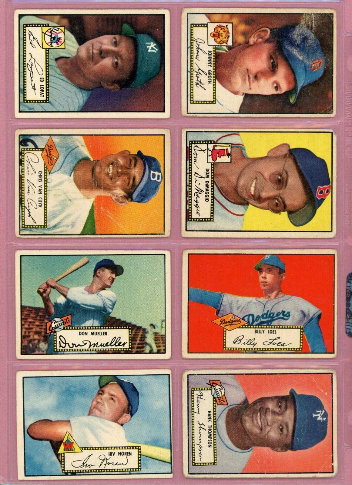 1952 Topps Starter Set Lot of 37 Different Baseball Cards Low Grade