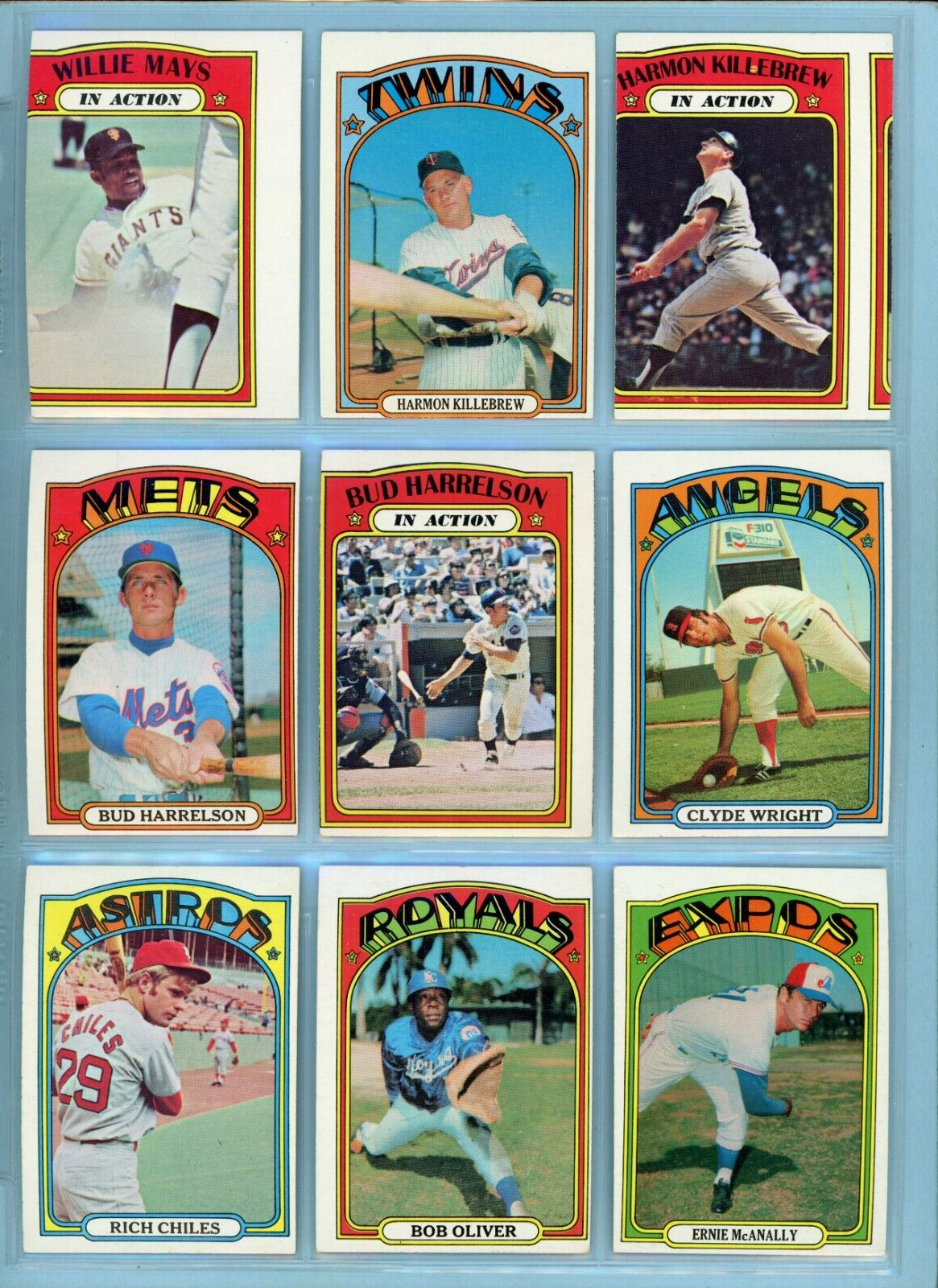 1972 Topps Starter Set Lot of 346 Different Baseball Cards EX+ - NM o/c m/c