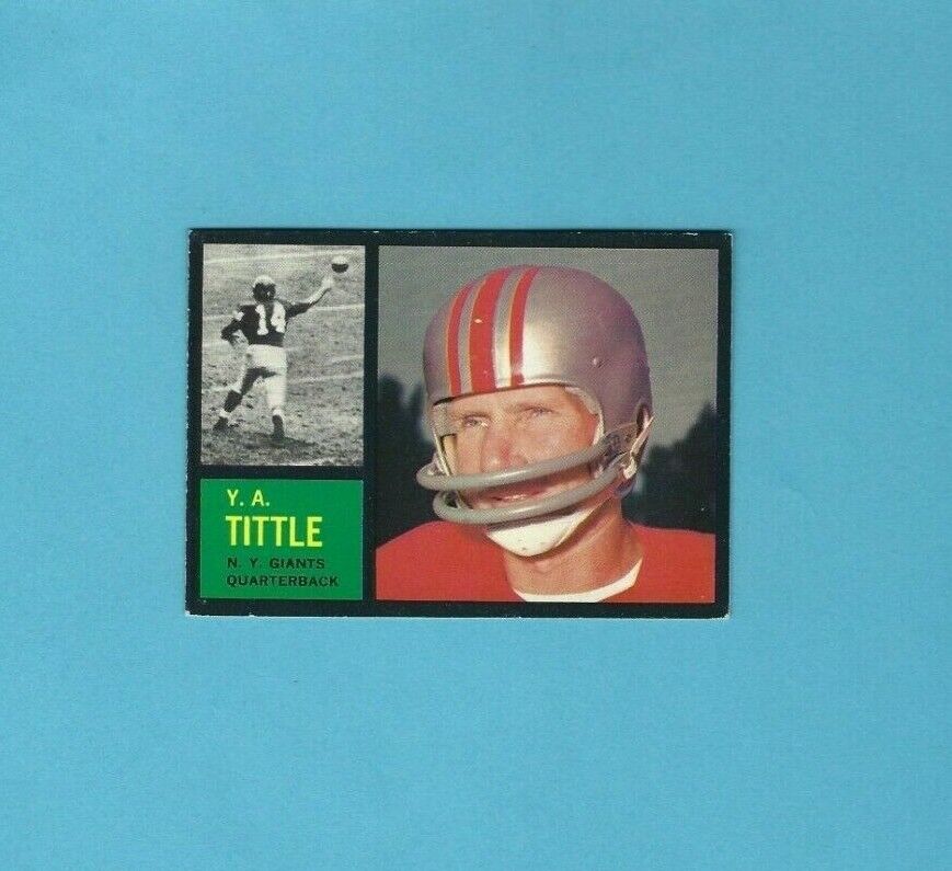 1962 Topps #102 Y A Tittle New York Giants Football Card EX+