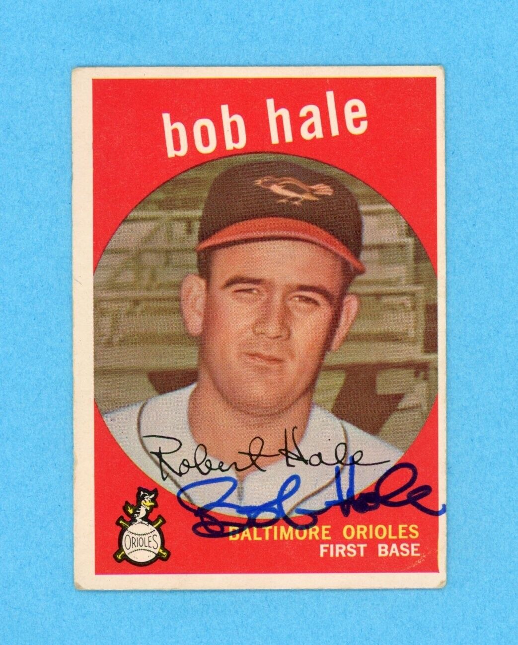 Bob Hale Signed 1959 Topps Card #507 • Auto with B&E Hologram