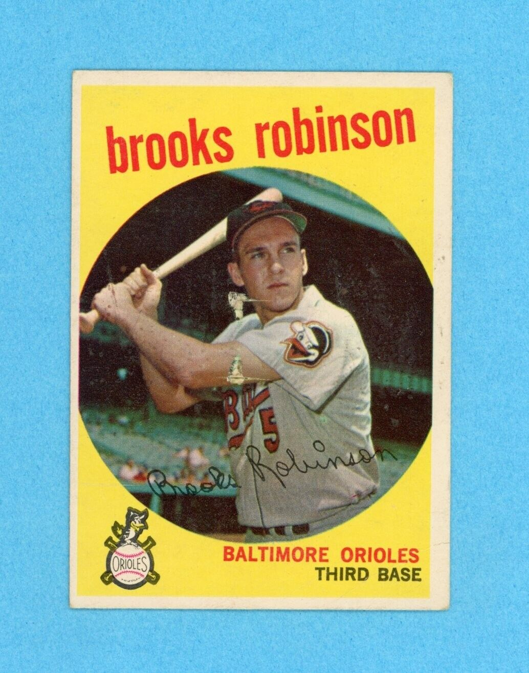 1959 Topps #439 Brooks Robinson Baltimore Orioles Baseball Card Low Grade