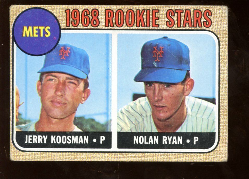 1968 Topps Baseball Card #177 Nolan Ryan / Jerry Koosman Rookie G/VG