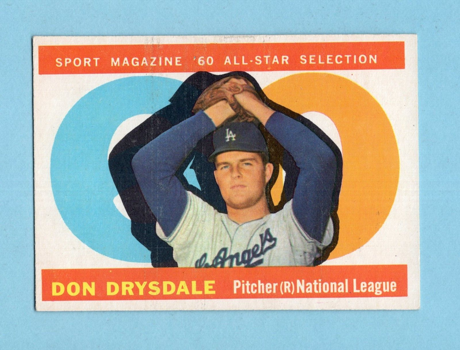 1960 Topps #570 Don Drysdale All-Star LA Dodgers Baseball Card Ex+-Ex/Mt lpm