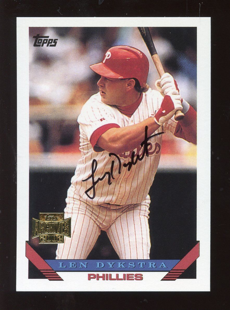 2002 Topps Archive Autograph Issue Lenny Dykstra NM/MT