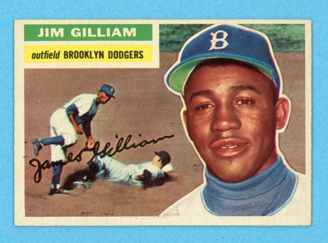 1956 Topps #280 Junior Gilliam Brooklyn Dodgers Baseball Card EX - EX+